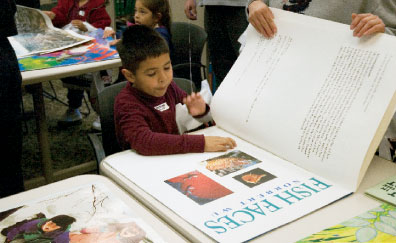 Child with Big book